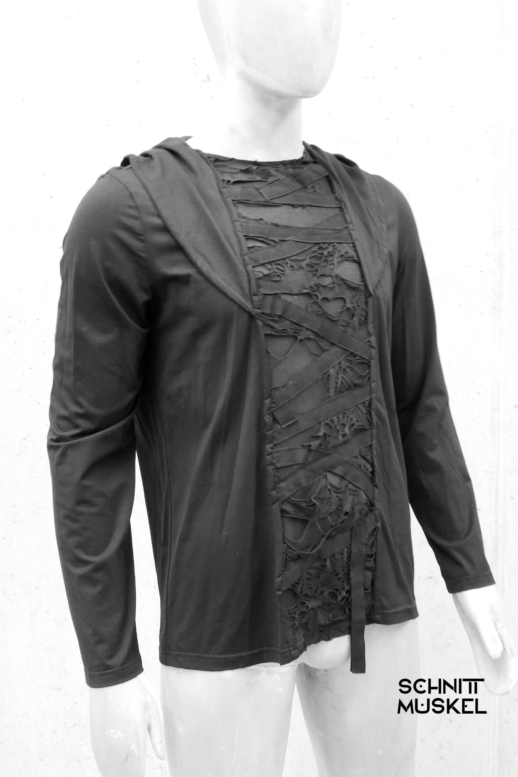 Gothicshirt, Langarmshirt Gothic, Gothicmode für Männer, darkwear, darkcyberstyle