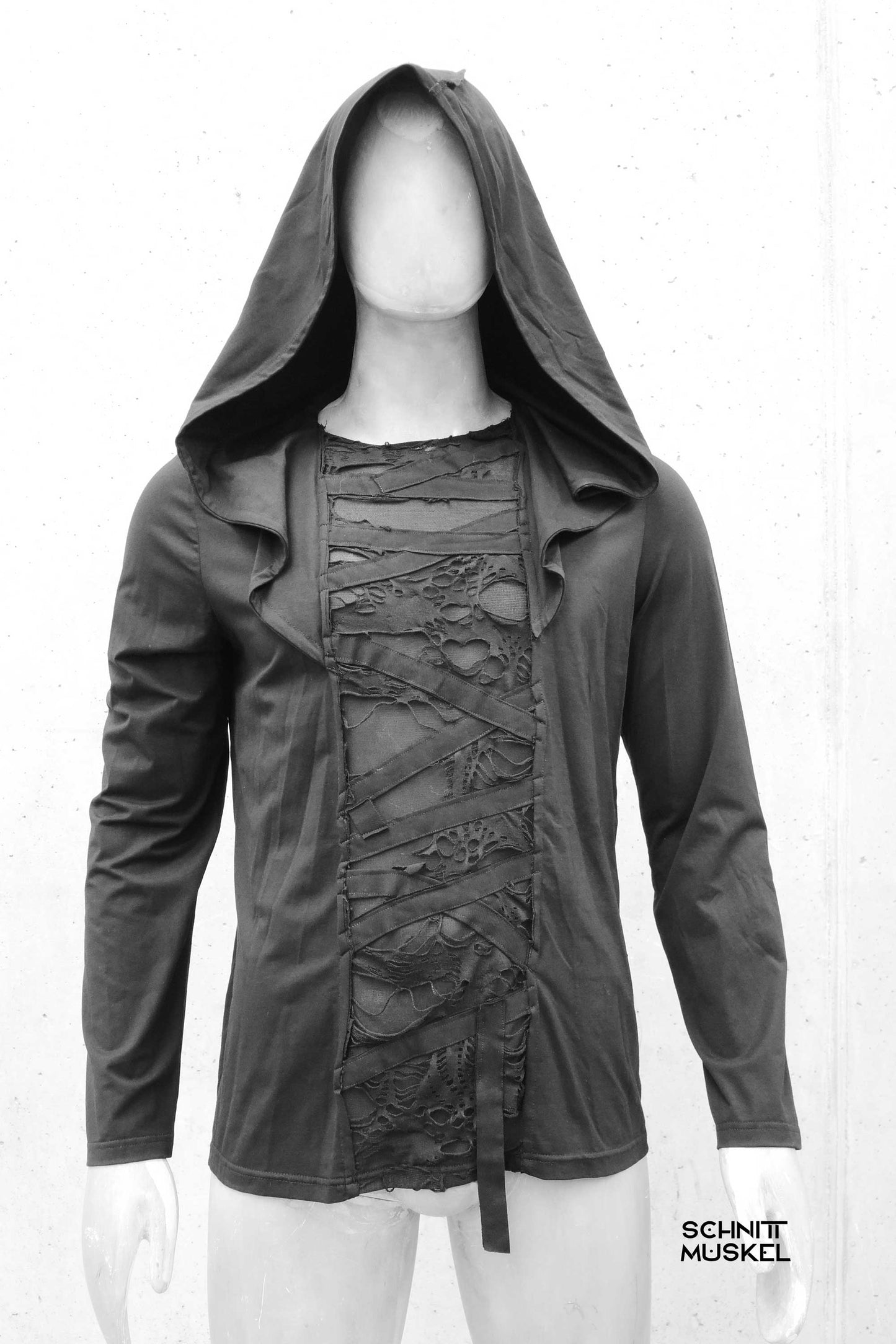 Gothicshirt, Langarmshirt Gothic, Gothicmode für Männer, darkwear, darkcyberstyle