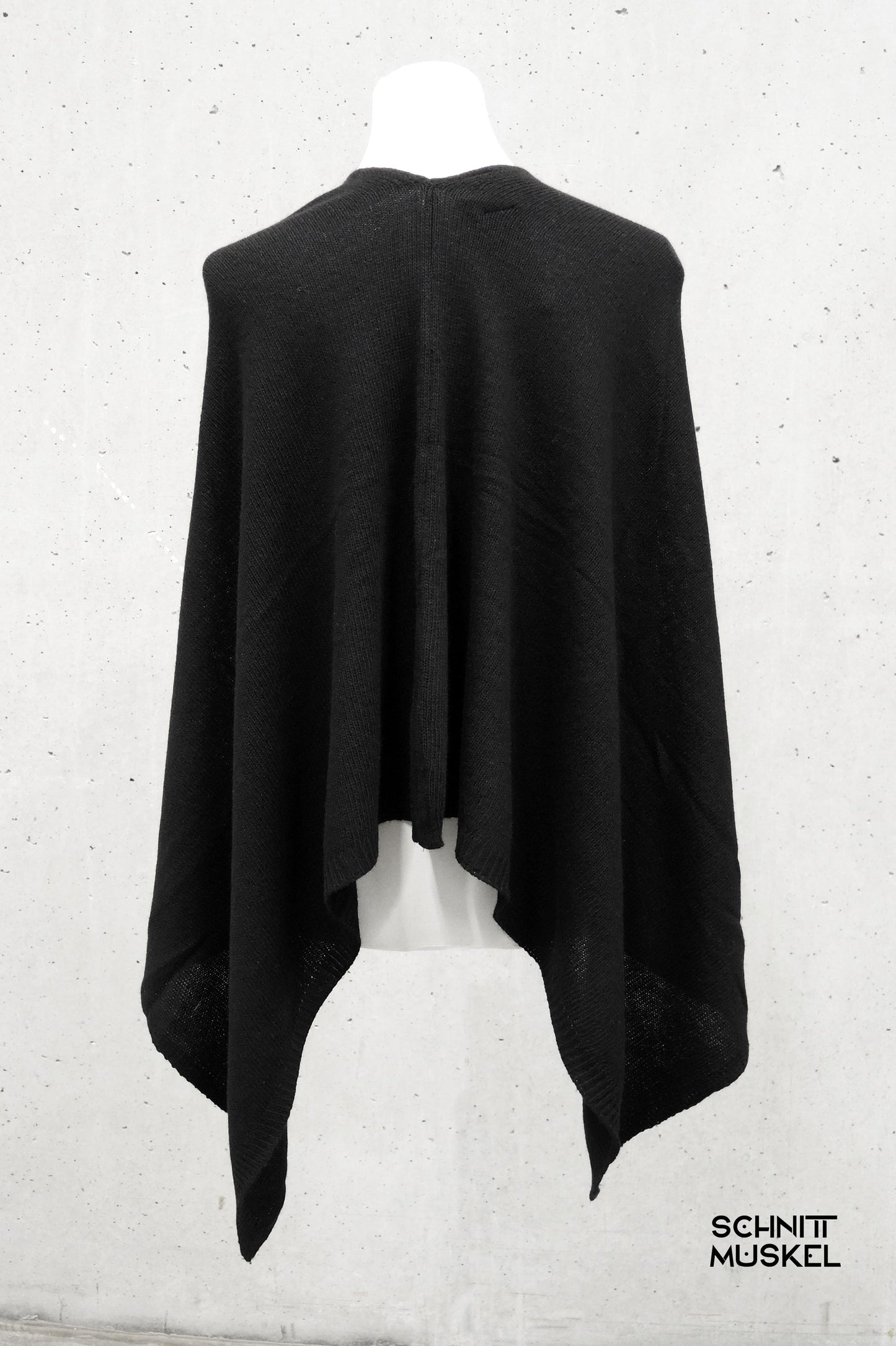 Poncho, schwarzer Poncho, Gothicponcho, Strickponcho