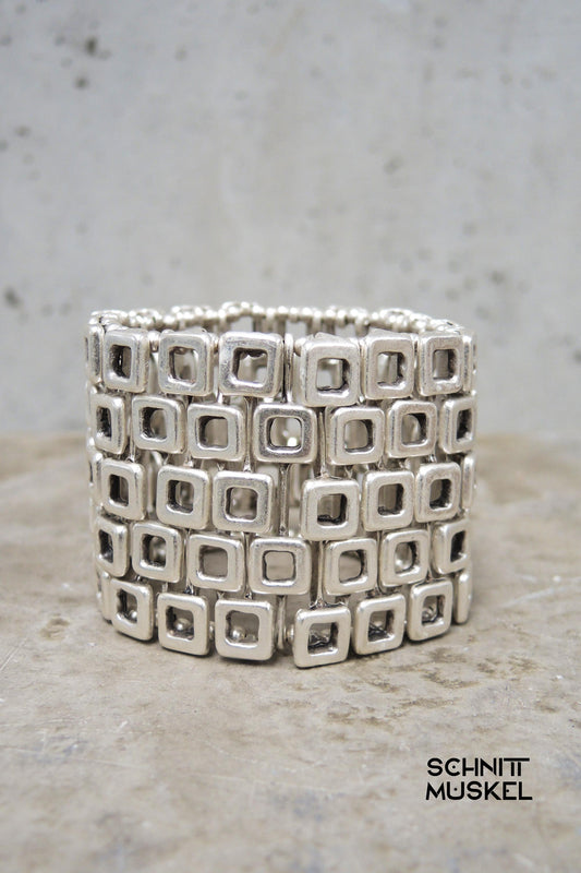 avantgarde Armabnd, darkavantgarde Schmuck, darkavantgarde Armband, quadratischer Schmuck