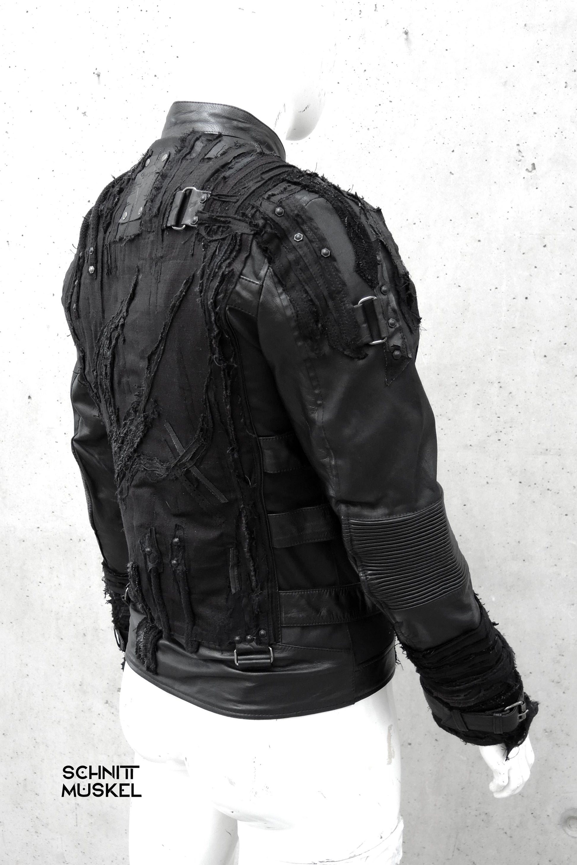 Unikatjacke, Bikerjacke, Gothicjacke, Custom Lederjacke, darkwear, Stageclothing, Bandoutfit