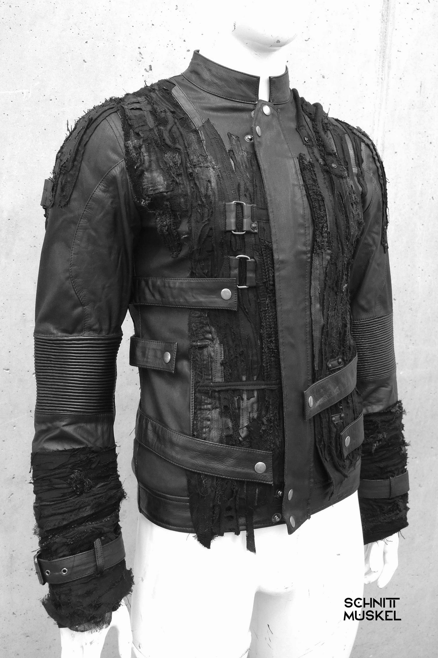 Unikatjacke, Bikerjacke, Gothicjacke, Custom Lederjacke, darkwear, Stageclothing, Bandoutfit