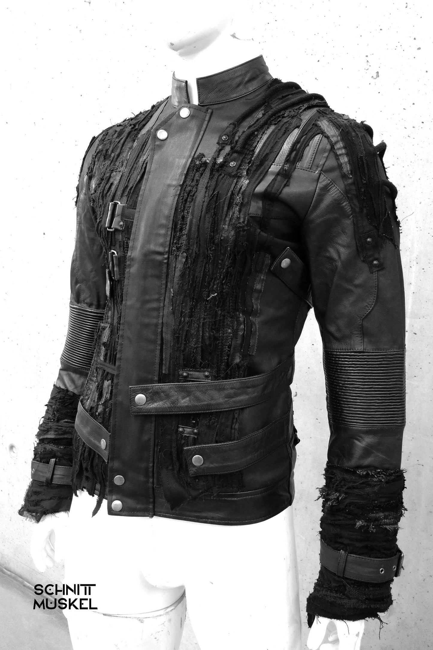 Unikatjacke, Bikerjacke, Gothicjacke, Custom Lederjacke, darkwear, Stageclothing, Bandoutfit