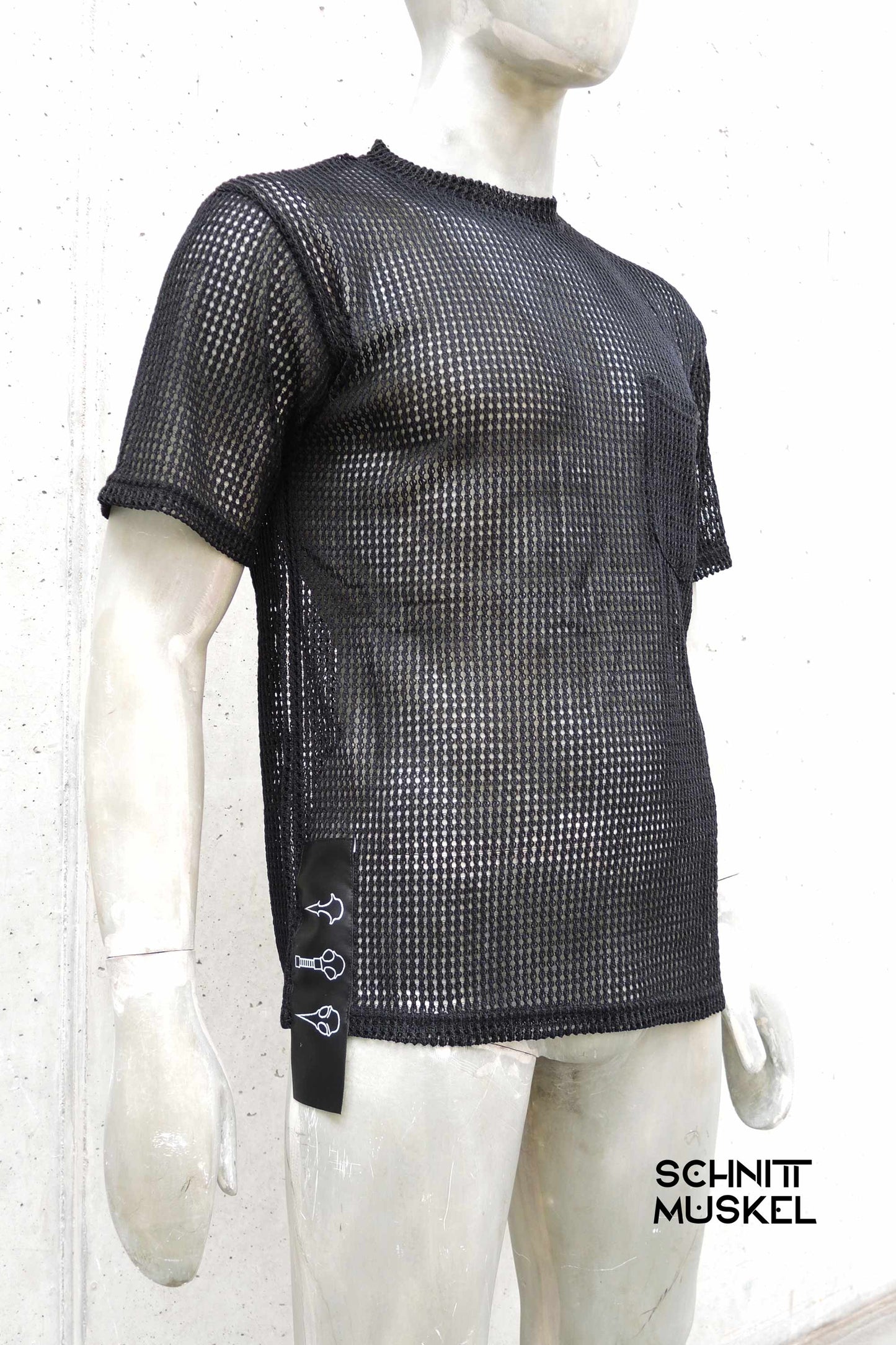 Herren Netzshirt, Netzshirt, Netz T-Shirt, schwarzes Netzshirt, Gothicshirt, Fetischkleidung, Kinky Party Outfit Herren