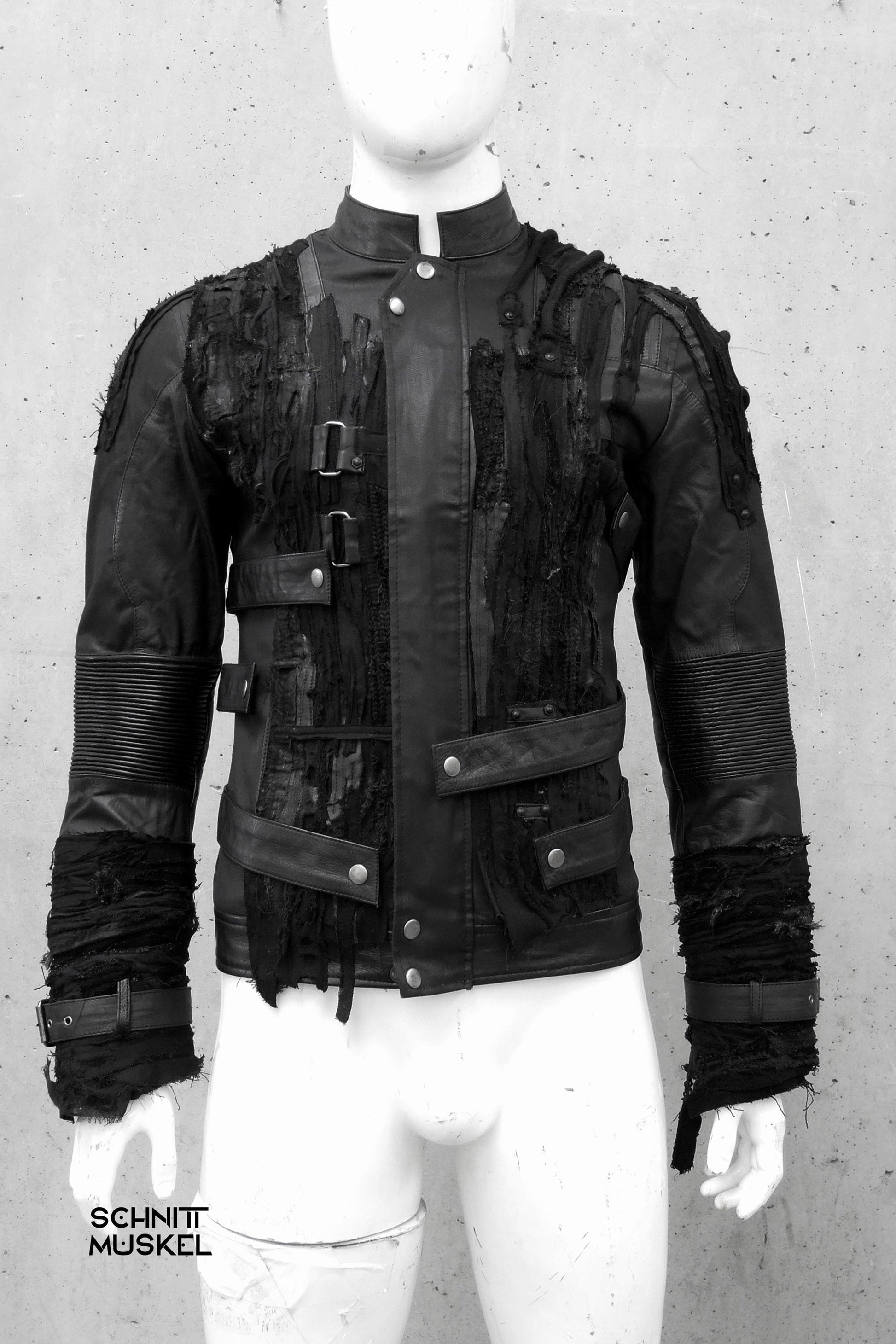 Unikatjacke, Bikerjacke, Gothicjacke, Custom Lederjacke, darkwear, Stageclothing, Bandoutfit